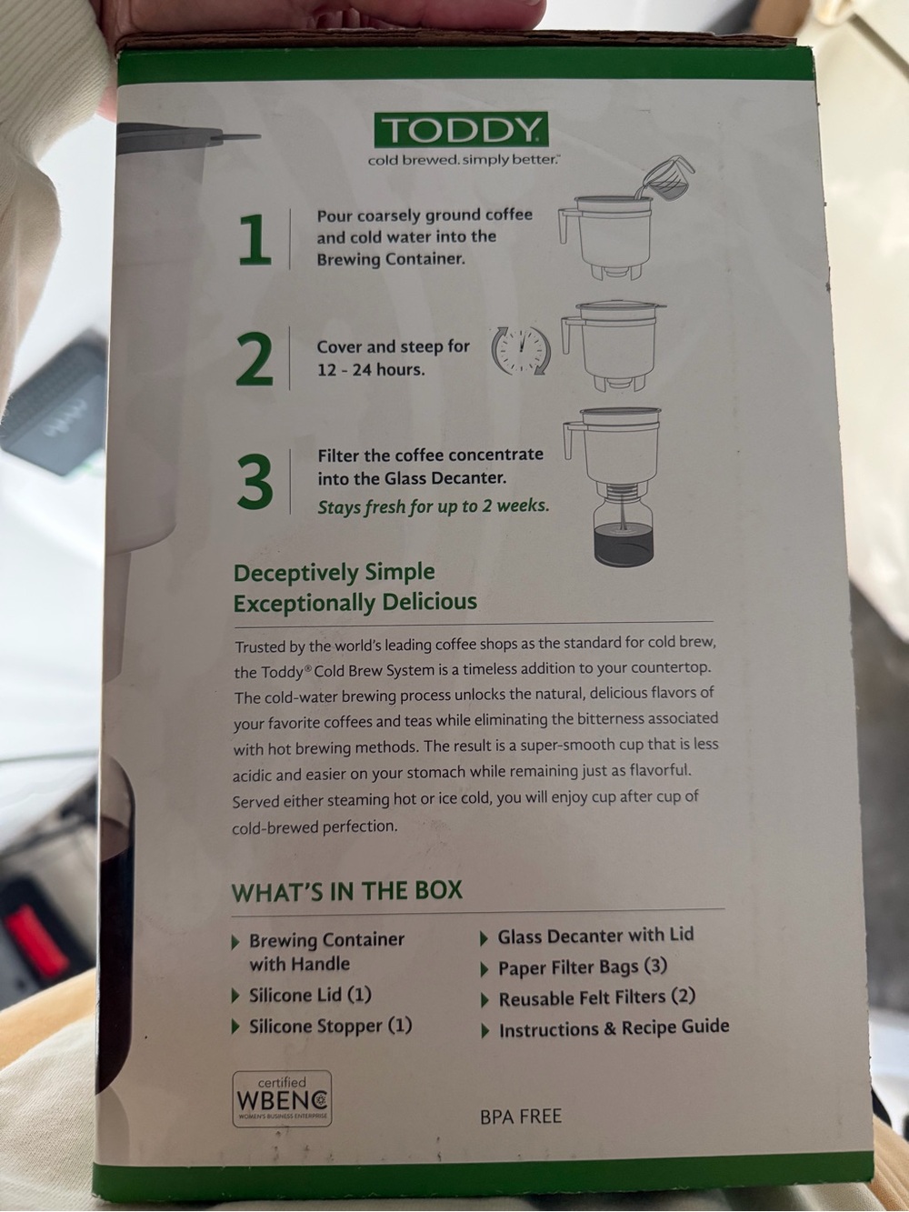 NIB Toddy Cold Brew system for coffee or tea - Picture 4 of 5